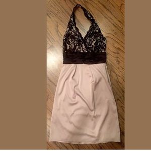 BCBG Paris Black Lace Halter Top Dress Size 2